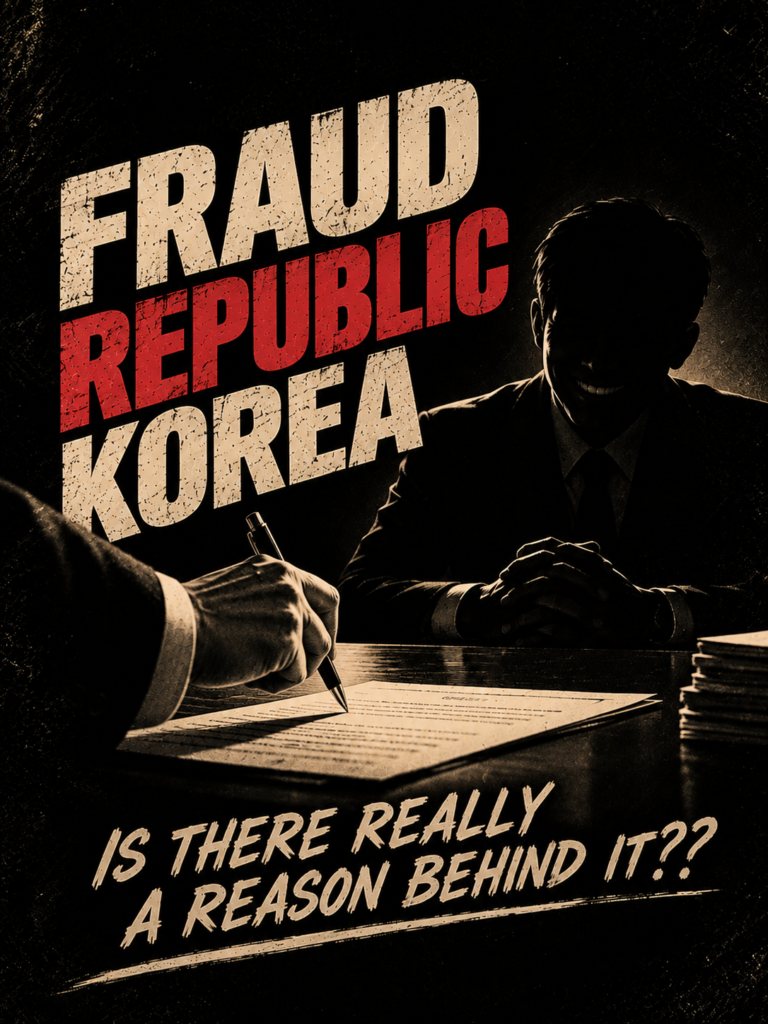 “The Republic of Korea, the Fraud Capital.”